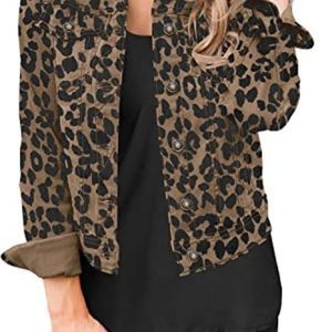 LookbookStore Women's Basic Long Sleeves Button Down Fitted Denim Jean Jackets